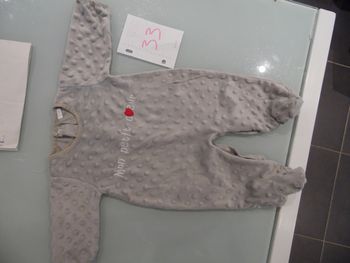 pyjama 1 mois gris 1 pieces