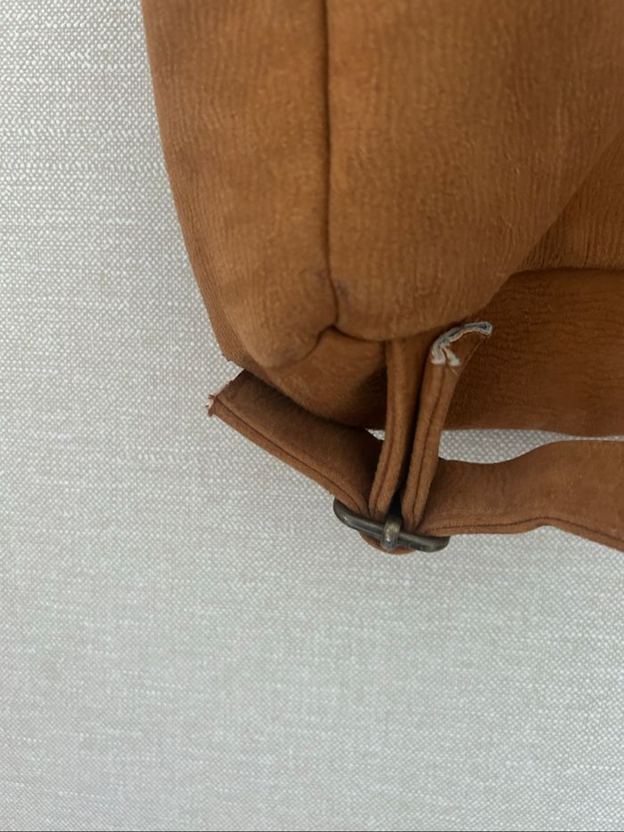 Cartable en simili cuir camel et Liberty - photo numéro 9