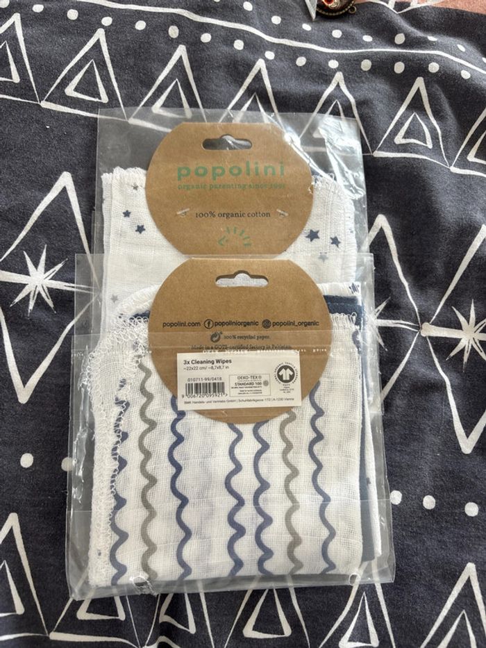 2 lots de 3 langes popolini