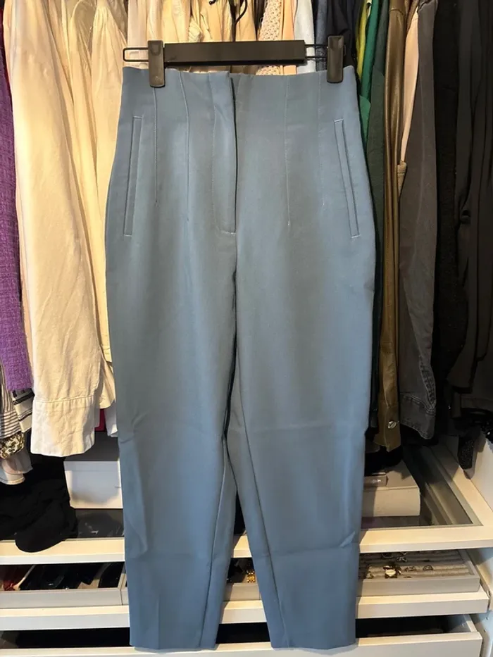 Pantalon bleu gris