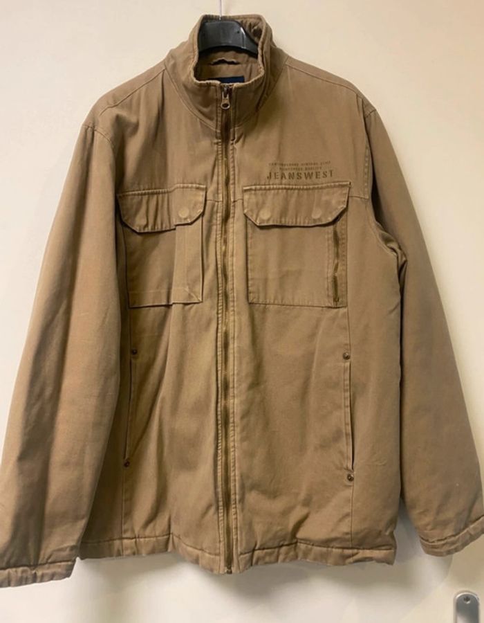 Manteau beige JeansWest taille S/M entre aisselles 60 cm