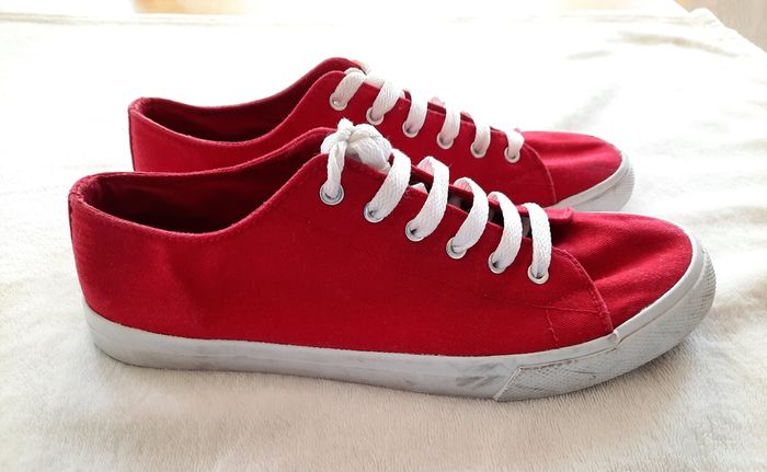 Tennis toile rouge - photo numéro 2