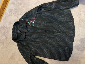 Chemise noir fille 8ans