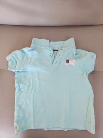 Polo Vertbaudet vert d'eau