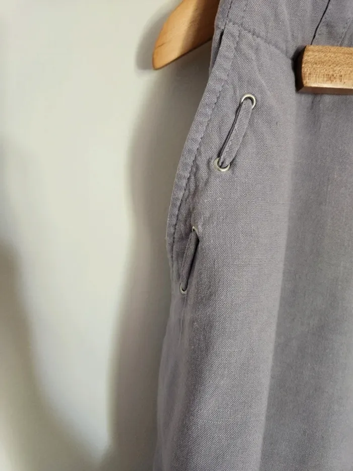 Magnifique pantalon été lin couleur parme taille 40 un jour ailleurs - photo numéro 2