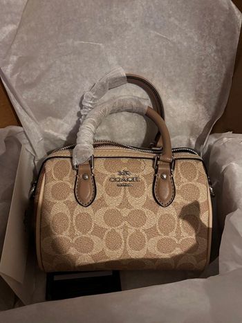 Sac à main femme à bandoulière coach beige neuf