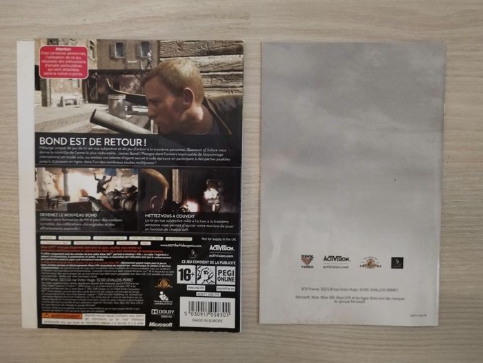 Notice + jaquette 007 quantum of solace Xbox 360 - photo numéro 2