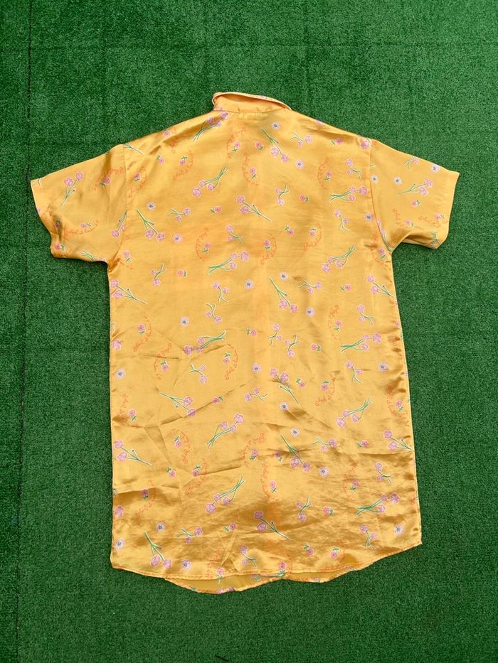 Chemise de nuit Etam jaune fleurs taille unique femme - photo numéro 5