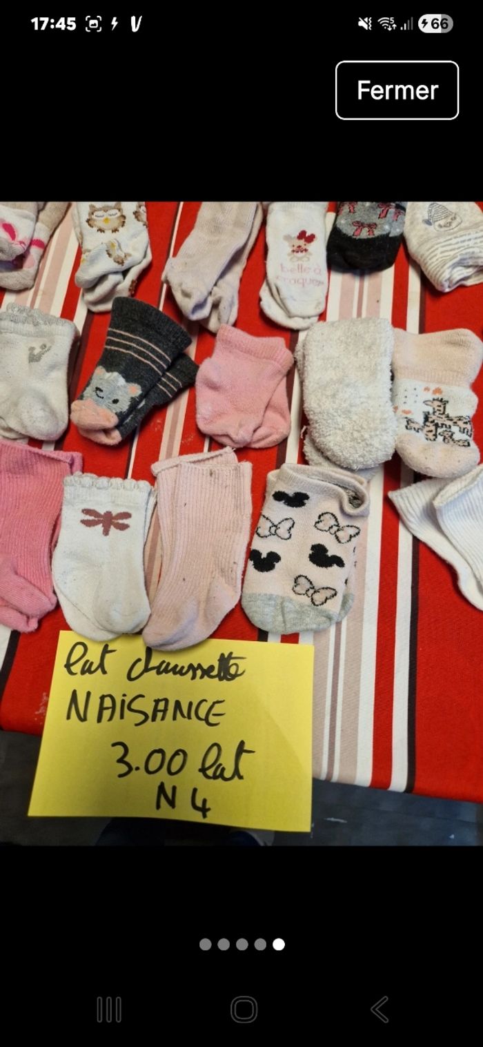 Lot chaussette 0/3moi fille - photo numéro 5