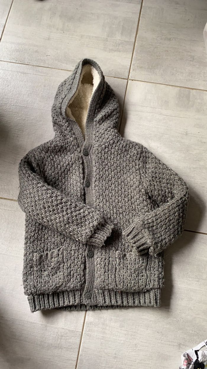 Gilet à capuche fourré