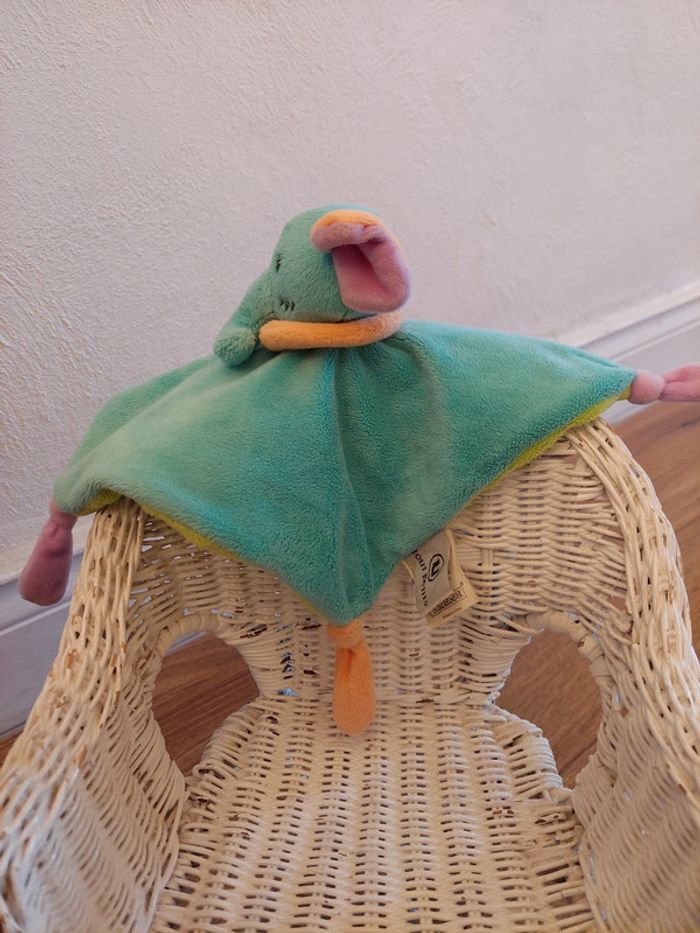 Doudou éléphant turquoise U tout petits - photo numéro 3