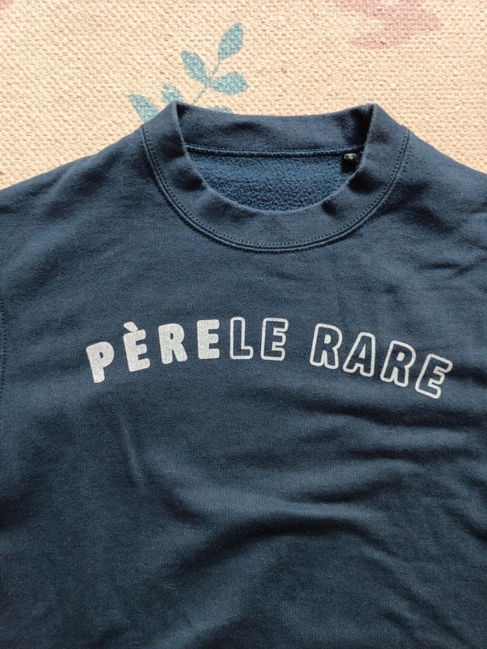 Sweat pèrele rare S bleu marine papa - photo numéro 3
