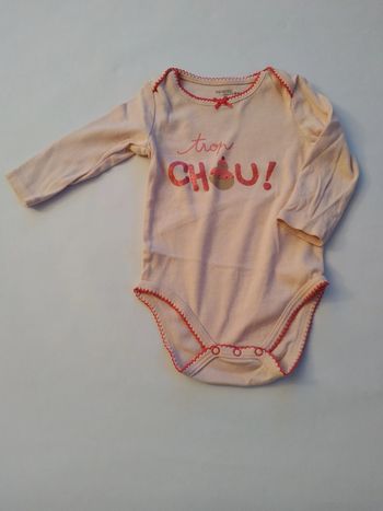 bodie body rose manches longues dpam fille 6 mois