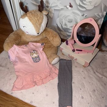 Ensemble t-shirt et legging à rayures - T18mois 