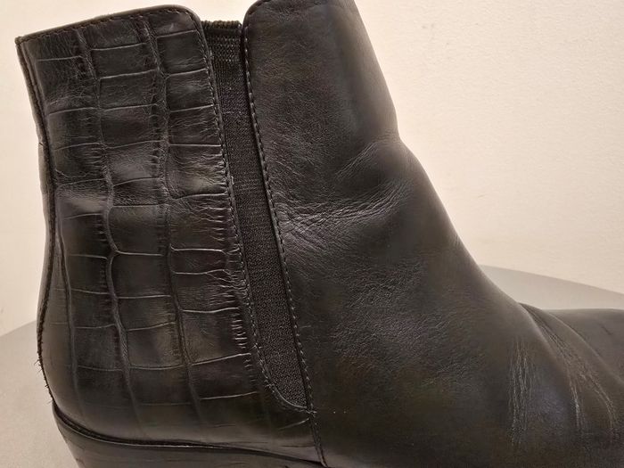 📌Bottines en Cuir Accessoire Diffusion Effet Croco & Chelsea - photo numéro 9