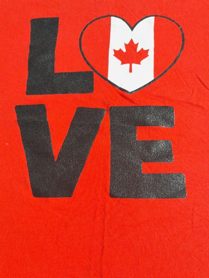T-shirt Canada love fille 7 8 ans - photo numéro 2