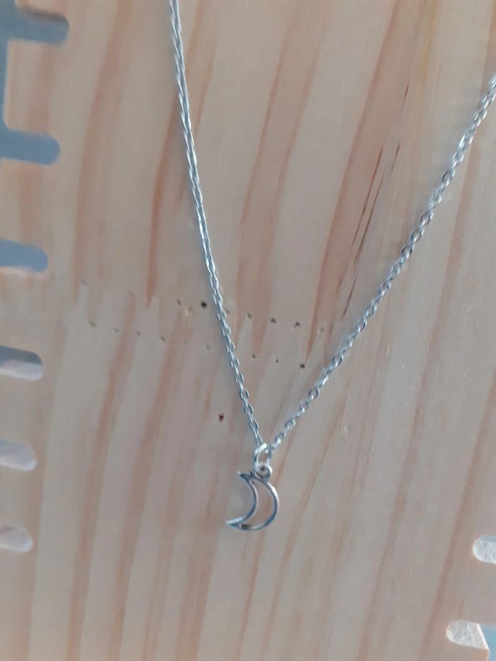 Collier argenté lune