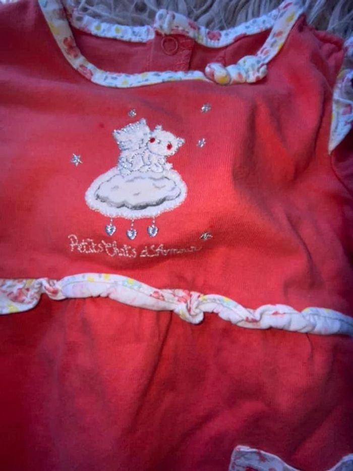 Pyjama coton sergent major fille fleuri 6 mois - photo numéro 4