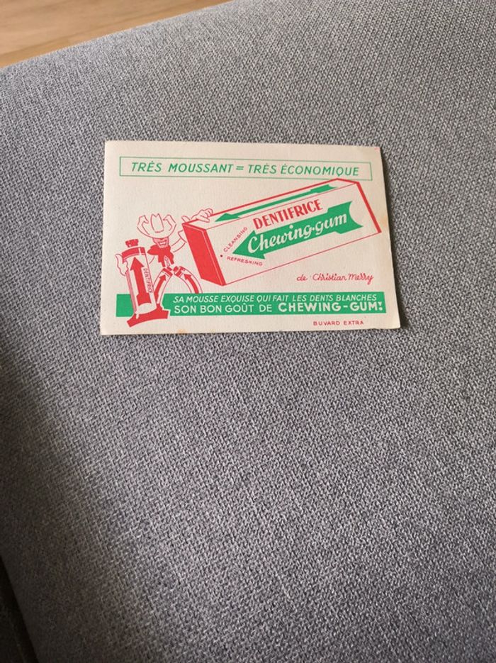 Buvard publicitaire chewing.gum