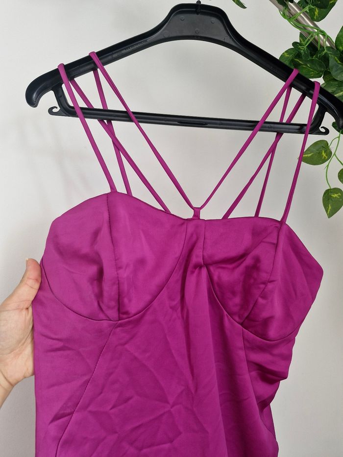 Robe satiné fushia taille 40 de macimento made in italy - photo numéro 4