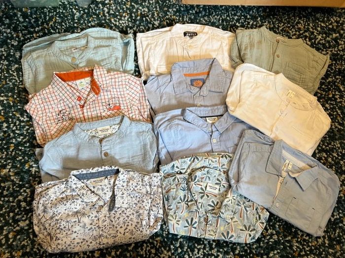 Lot chemises légères 12 mois