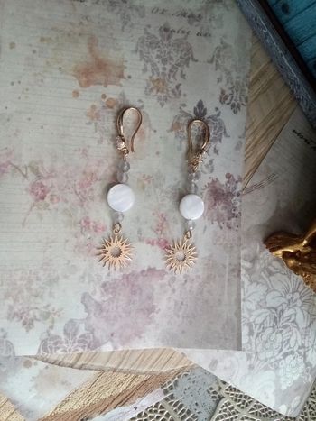 boucles d'oreilles labradorite et n'acre et soleil