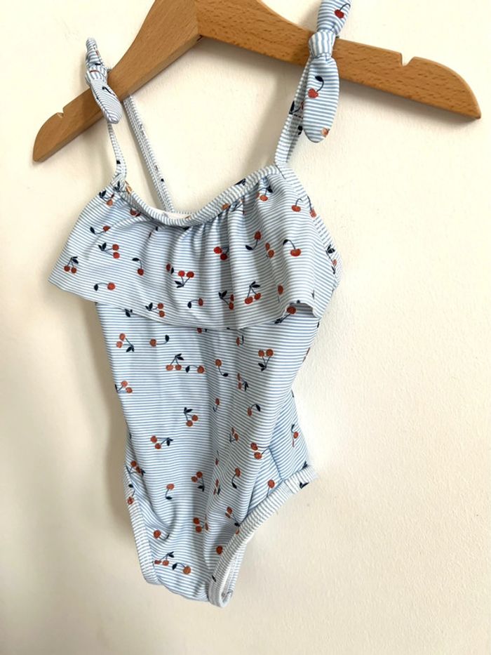 Maillot de bain à rayures bleues claires et cerises 🍒 - 24 Mois - photo numéro 7