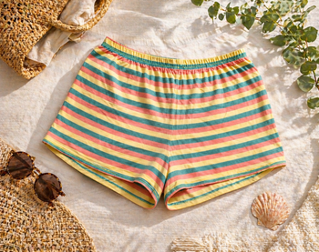 Short de pyjama fille 14 ans TEX – rayé multicolore – bon état – confortable été/lounge