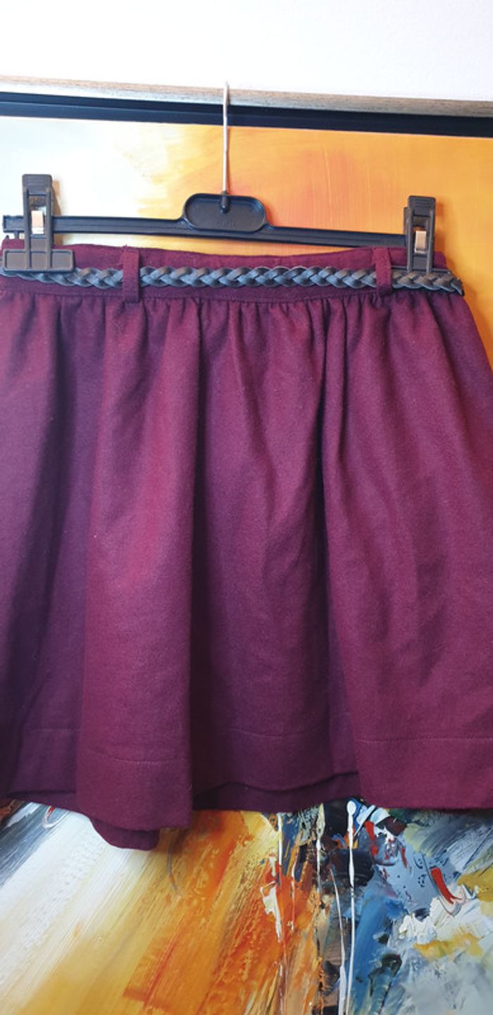 Jupe evasée taille 12 ans réglables , cognac - photo numéro 7