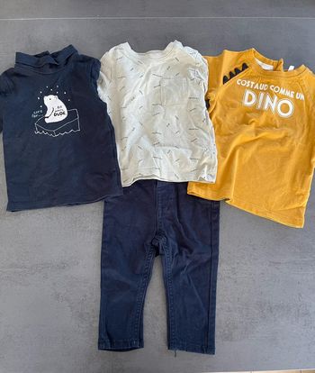 Lot de 3 tee-shirts à manches longues + un pantalon