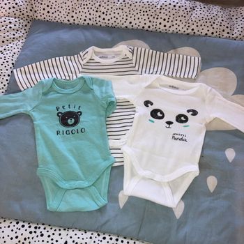 Lot de 3 body gemo 1 mois