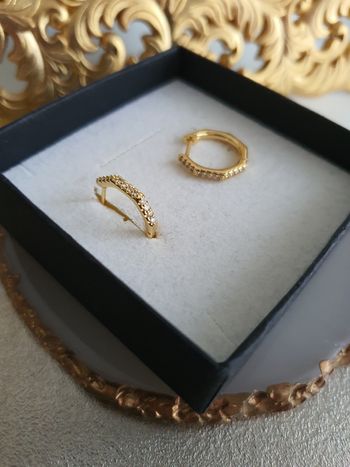 Boucles d'oreilles acier inoxidable doré