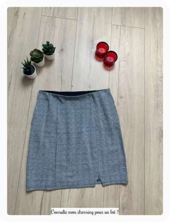 Jupe à carreaux grossesse maternité