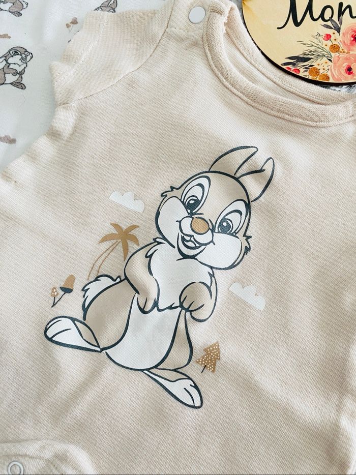 Ensemble Lot 2 barboteuses C&A Disney Baby Naissance Lapin Pan Pan - photo numéro 2