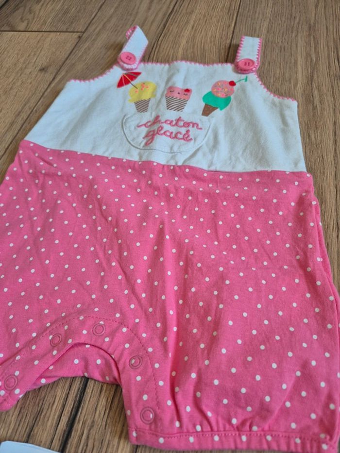 Salopette combi short barboteuse motif glace - photo numéro 2