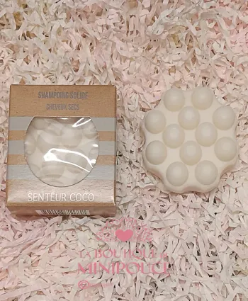 Shampoing solide (Blanc cheveux secs - Parfum coco)
