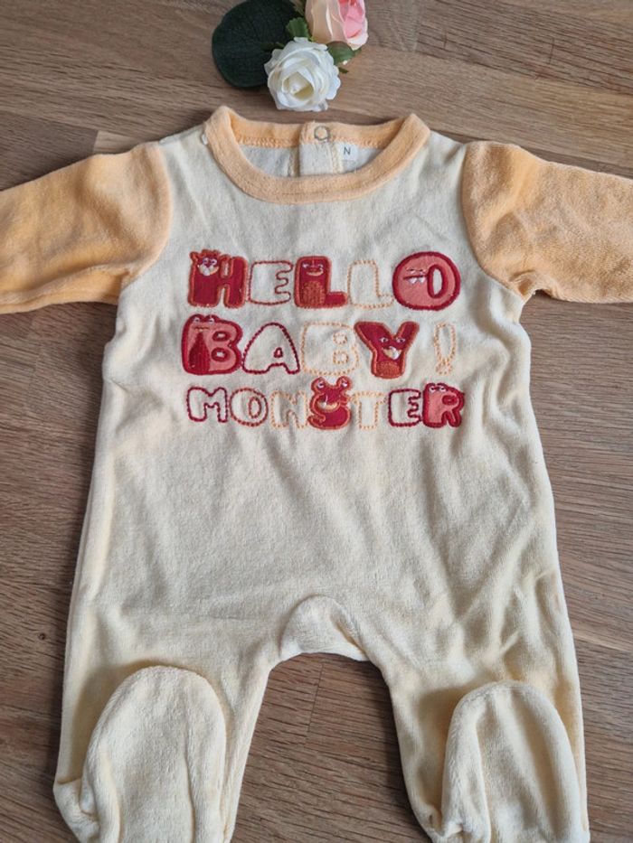 Pyjama velours Naissance Mixte