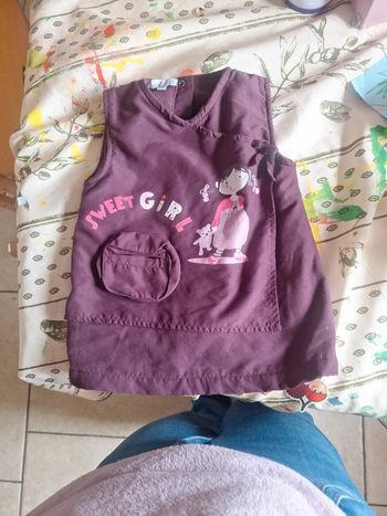 Robe violet dans manche 1ans