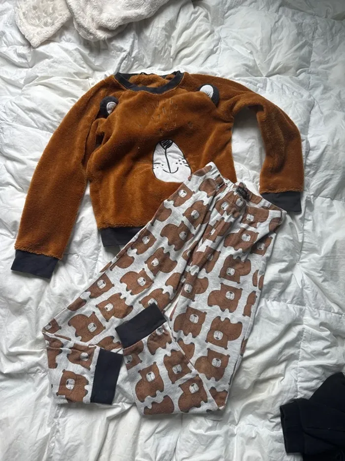 Pyjama hiver nounours 8 ans garçon
