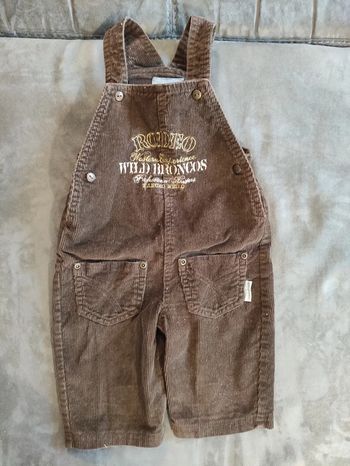 Salopette marron garçon 9 mois en velours