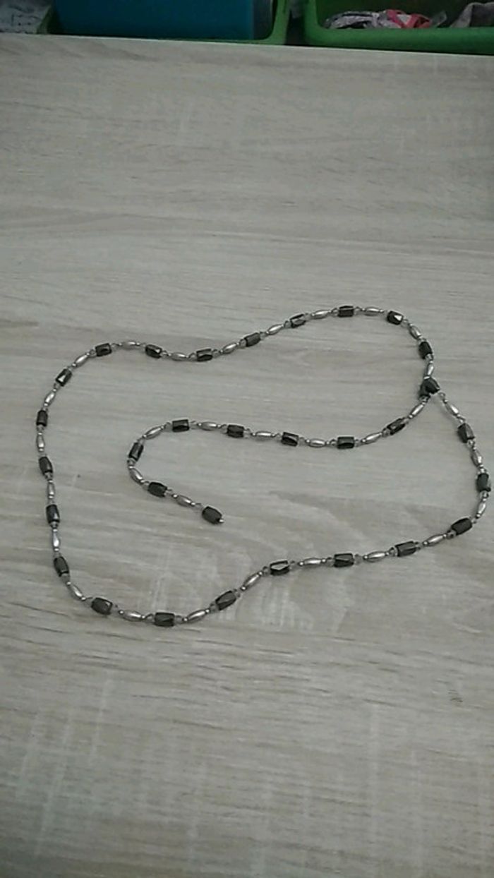 Collier magnétique argenté - photo numéro 2