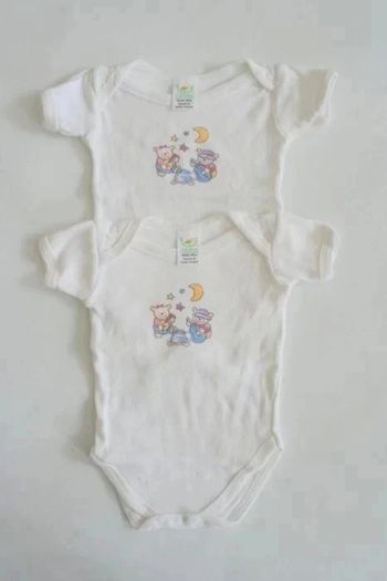 Lot de 2 bodys blanc Grasshoper 6m