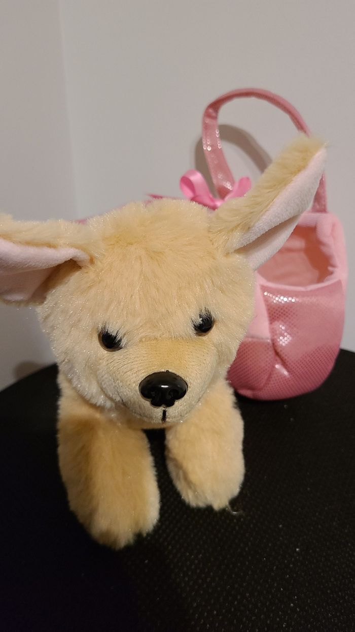 AURORA, Peluche chihuahua et sac Rose et Marron - photo numéro 5