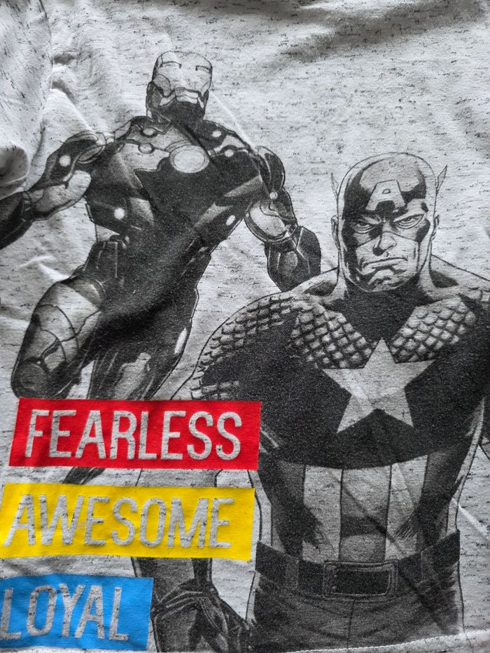 TEE-SHIRT MANCHE LONGUE GARÇON AVENGERS MARVEL TAILLE 6ANS COULEUR BLANC CASSÉ - photo numéro 3