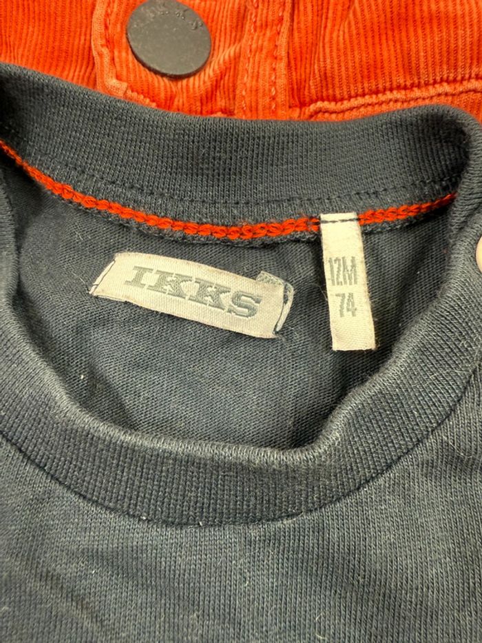 Ensemble garçon IKKS 12 mois pantalon + t-shirt manches longues Japon - photo numéro 11