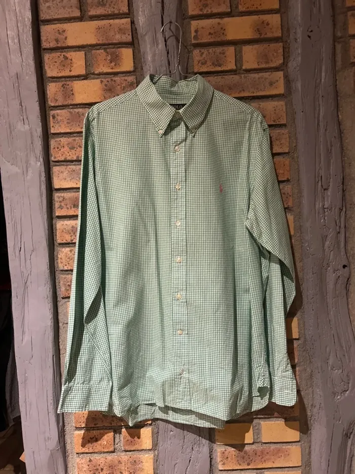 Chemise à carreaux homme, taille L, Ralph Lauren