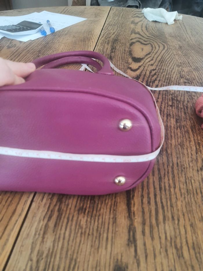 Jolie sac à main No Stress en cuir Violet - photo numéro 15