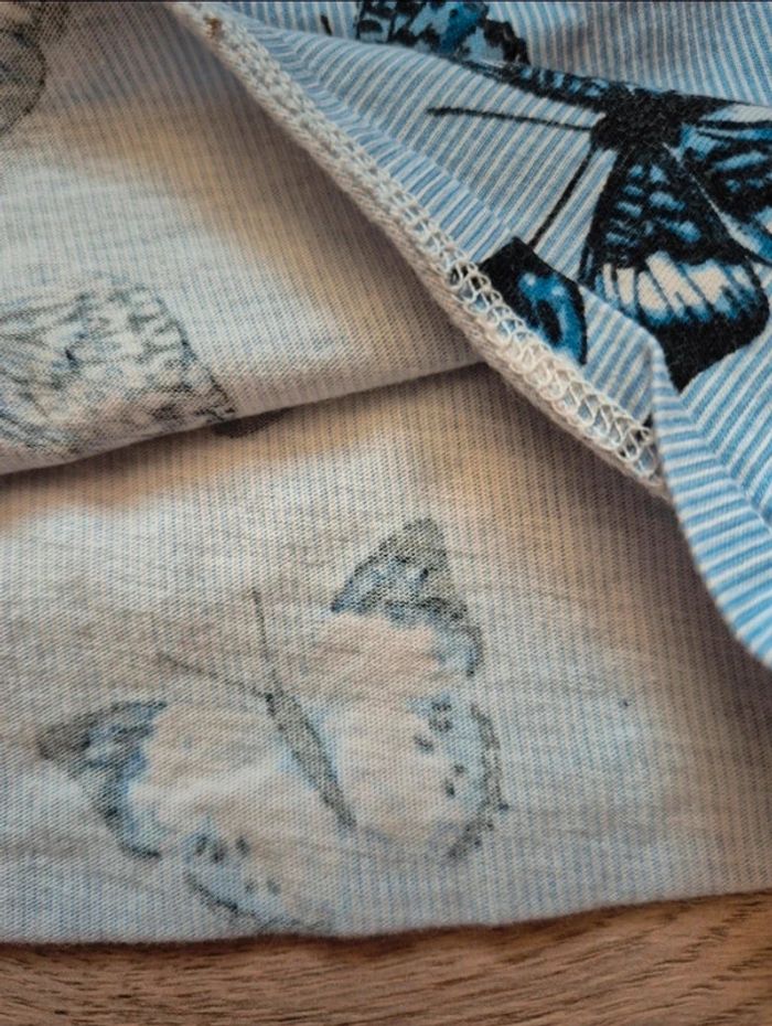 Robe bleu papillons 🦋 et culotte cache couche - photo numéro 4