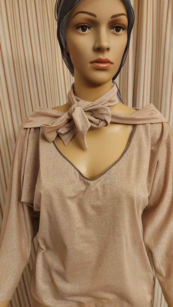 Blouse Avalanche Rose pailleté t 36/38 - photo numéro 8