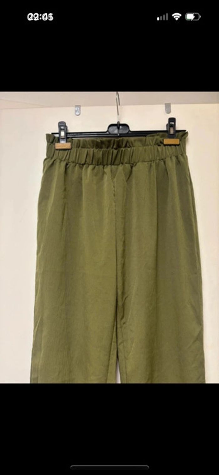 Joli pantalon neuf et confortable taille haute élastique kaki Shein taille 40 - photo numéro 2